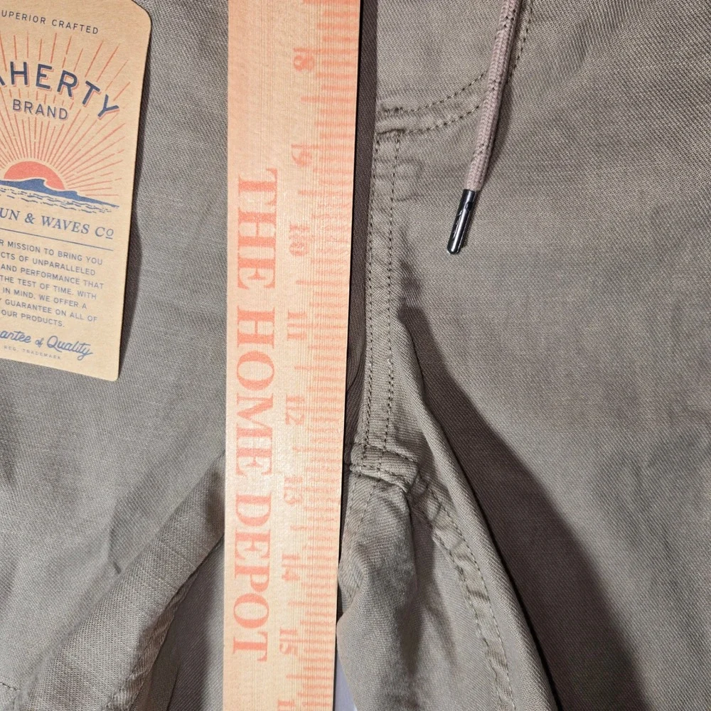 NEW Faherty Essential Drawstring Short Mountain Cliff Mens XXL Brown MBS2505